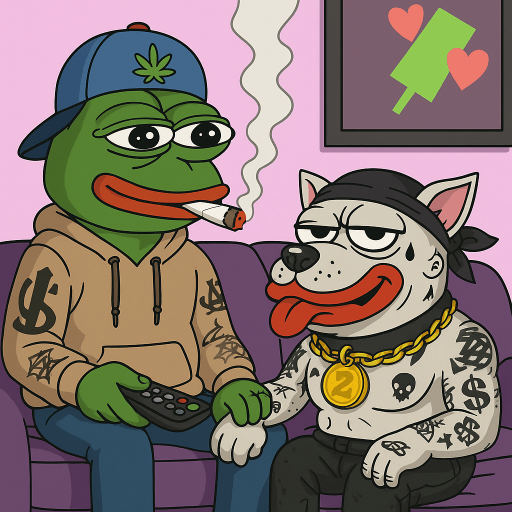 Zeus and Pepe Chilling on Couch